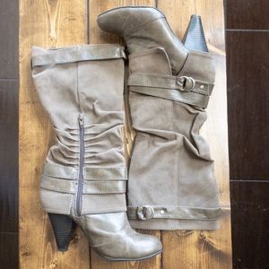 Fergalicious tall boots | Taupe Heeled size 8